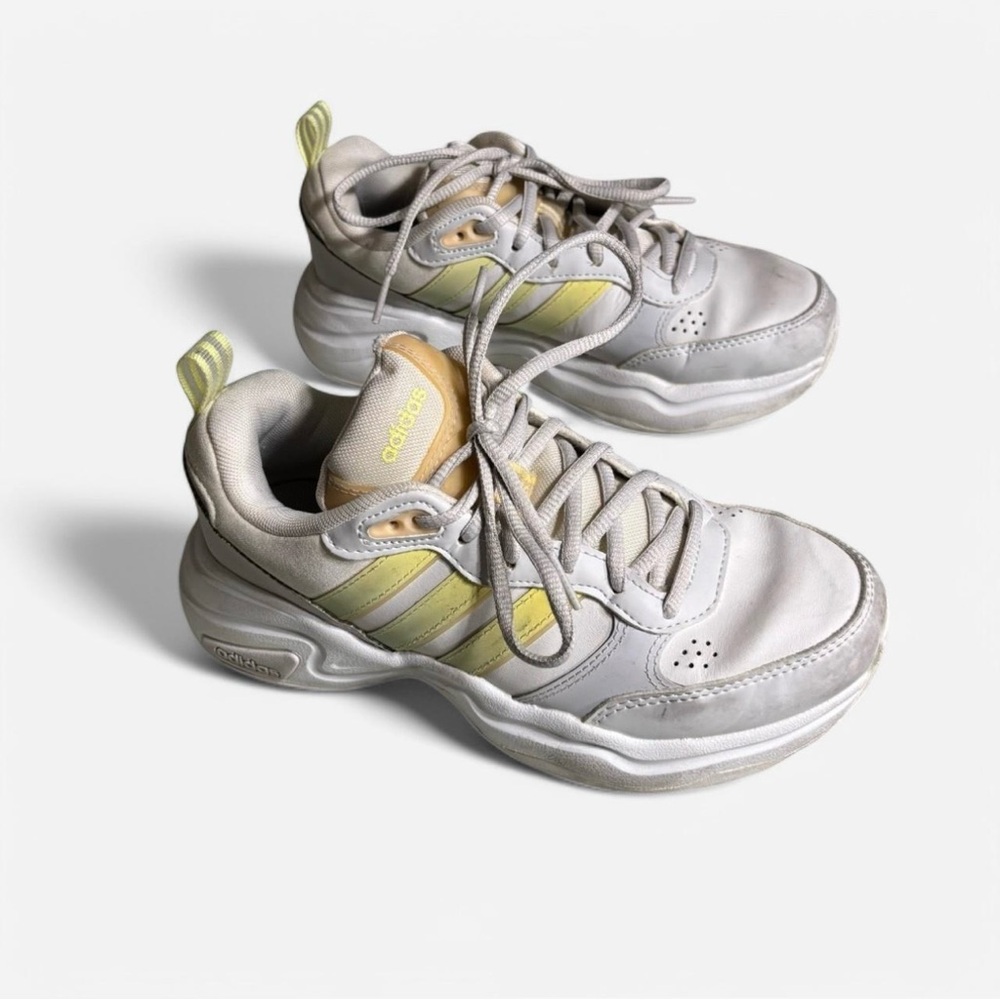 Adidas white and Yellow lace up Sneakers